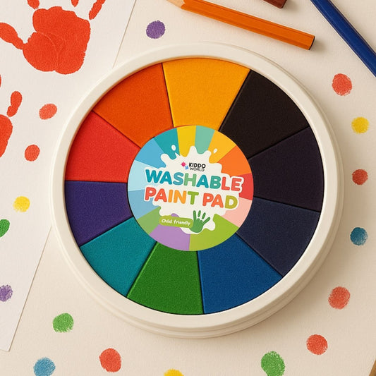 Tavolozza di colori con 12 colori diversi, per la pittura con le dita (1+ anno)