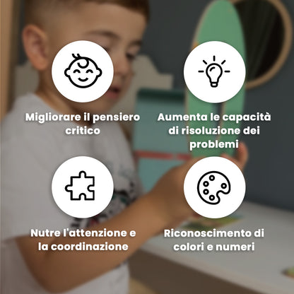 Puzzle dei numeri Montessori