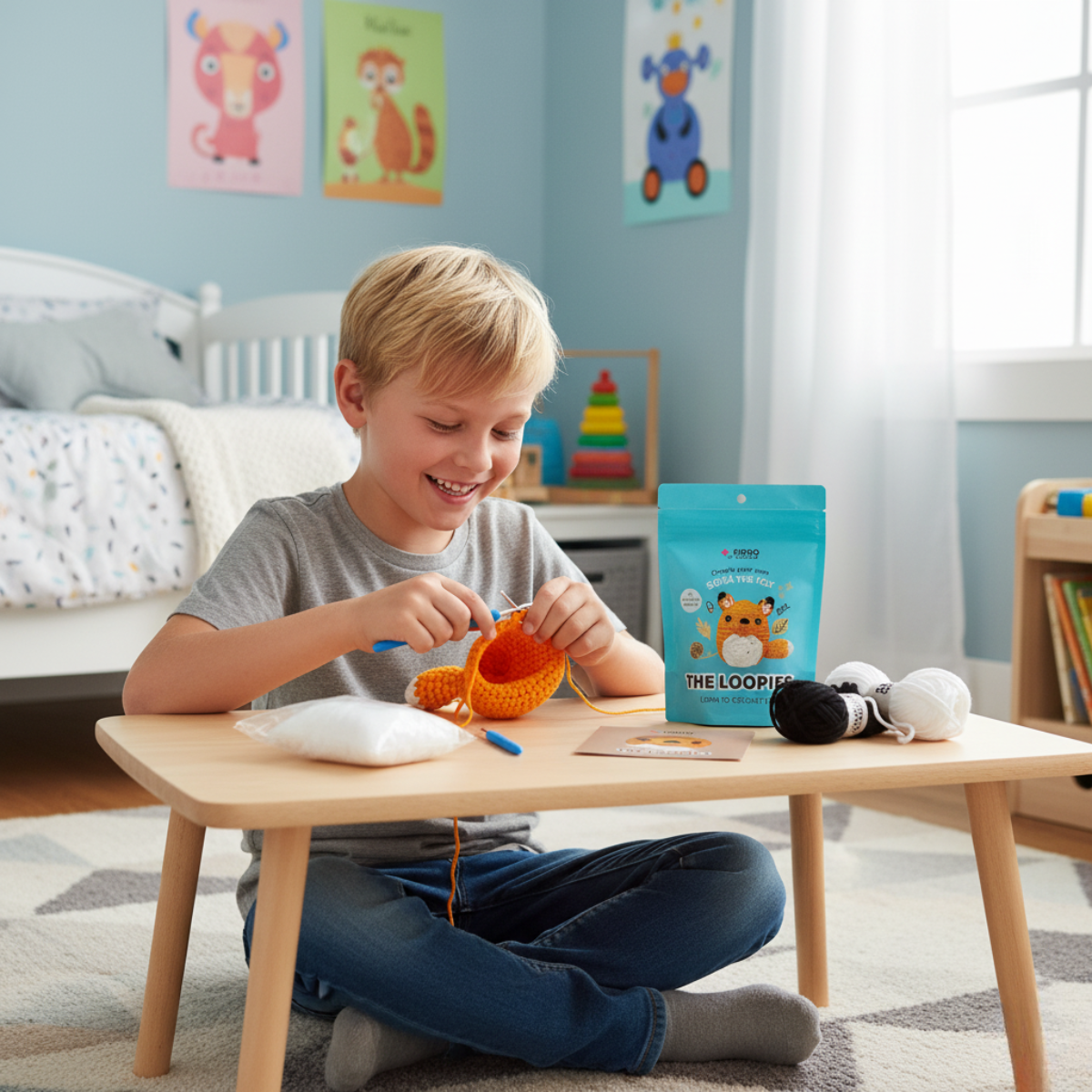 Splendido kit per uncinetto per principianti | Volpe Sofia per piccoli e grandi creativi, per bambini dai 8+ anni