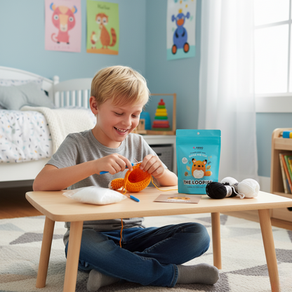 Splendido kit per uncinetto per principianti | Volpe Sofia per piccoli e grandi creativi, per bambini dai 8+ anni