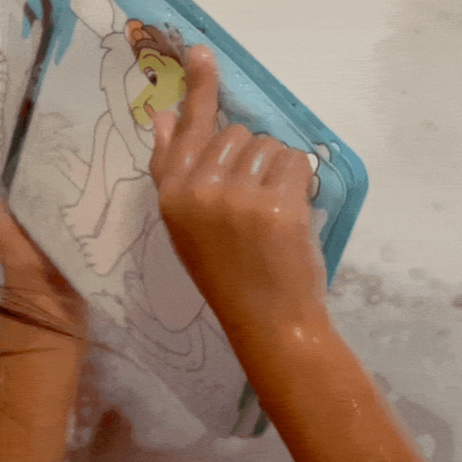 Libro da colorare ad acqua – ANIMALETTI DEL SAFARI, da colorare con l’acqua, riutilizzabile (8 pagine, 6–24 mesi)