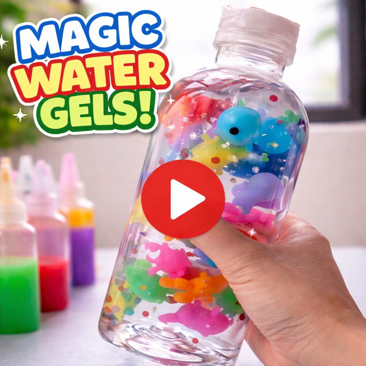Folletti d'Acqua Magici, Animali della Giungla, 8 colori + 8 formine