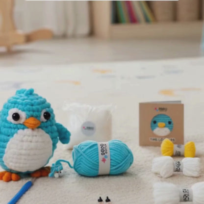 Kit di uncinetto per principianti | Pinguino Oli | per bambini (10+) e adulti