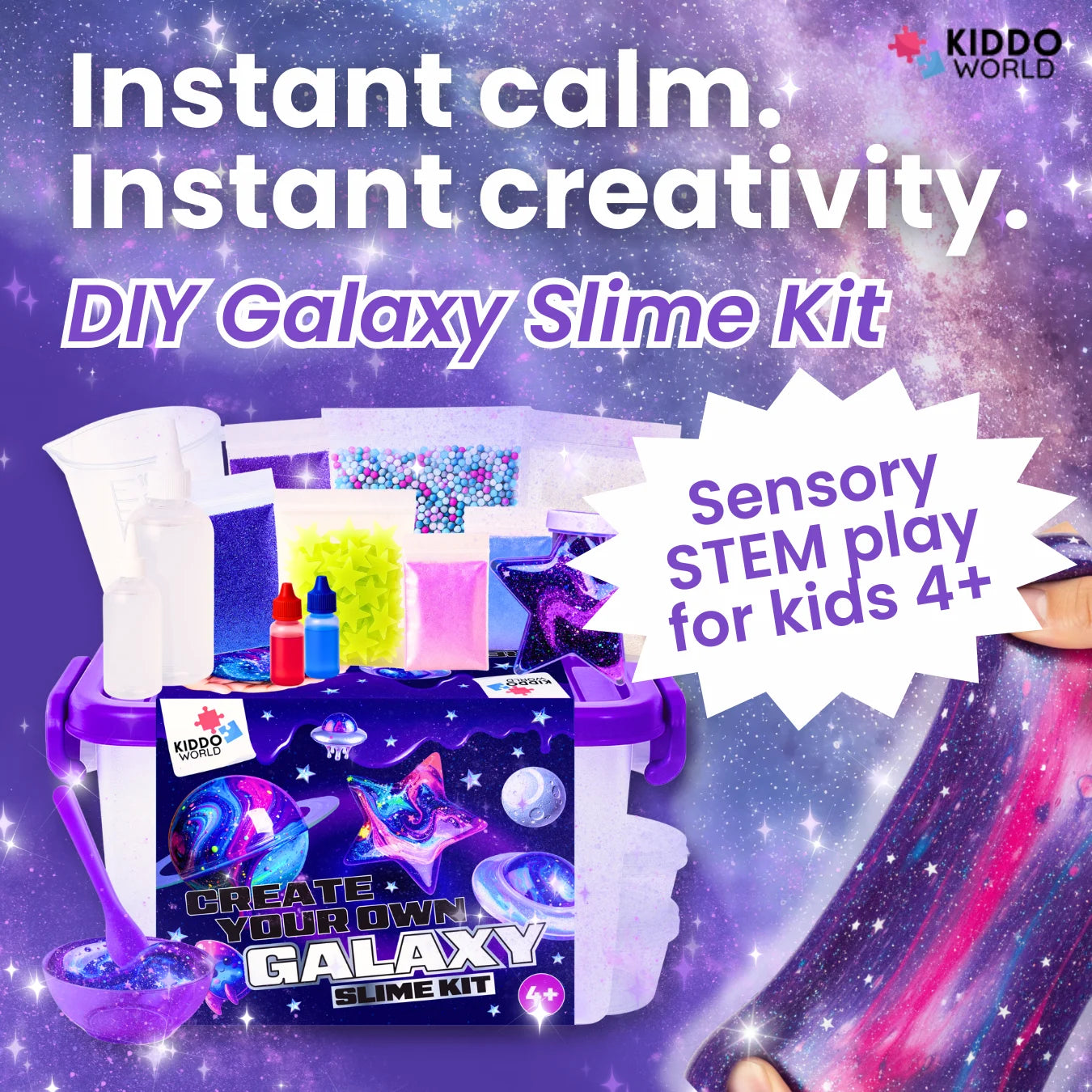 Galaxy Slime – Crea la tua galassia glitterata che brilla al buio! (4+ anni)