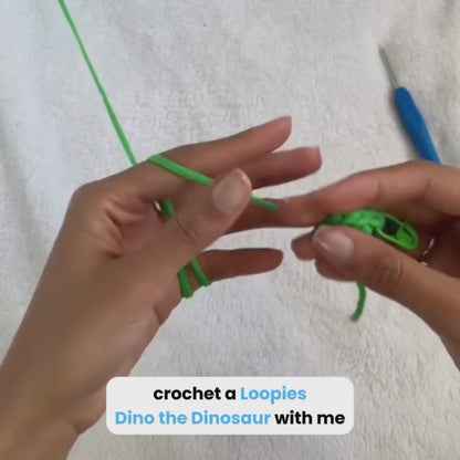 Kit di uncinetto per principianti | Oscar il dinosauro | per bambini (10+) e adulti